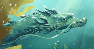 今作ってる妖怪漫画のコンセプトアート的なものを描きたかったのに、気づいたらコンセプト考えるの忘れて楽しく描いてしまった。。

＃妖怪＃カッパ＃竜