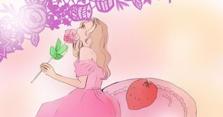 お菓子の国のアリス…Pink✨🌸🎀

#コルクラボマンガ専科
#イラスト　#1日1絵
#Alice#sweets