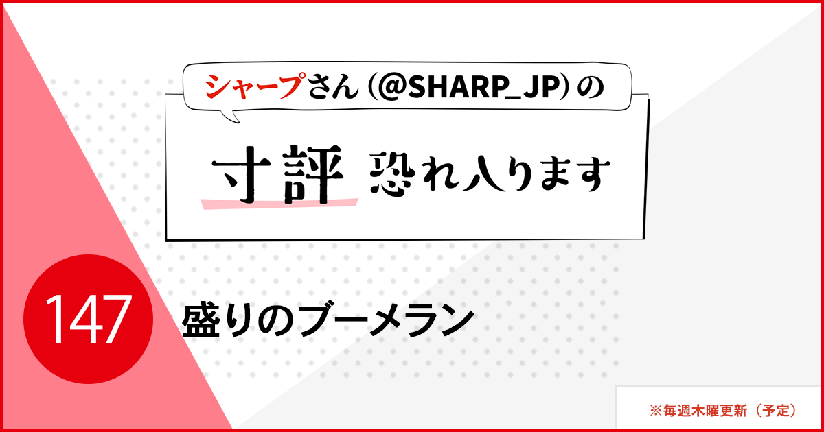 盛りのブーメラン