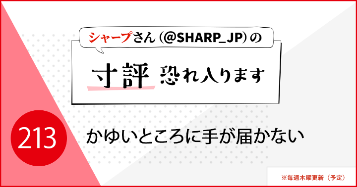 かゆいところに手が届かない