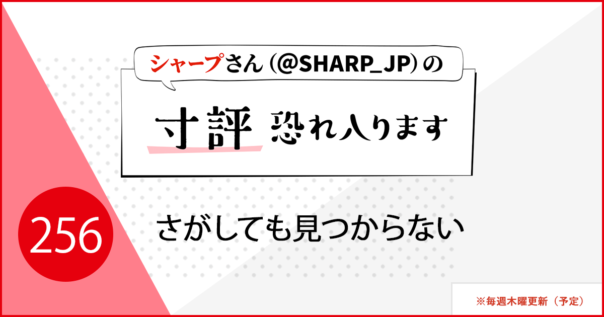 さがしても見つからない