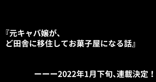 元キャバ嬢が、ど田舎に移住してお菓子屋になる話