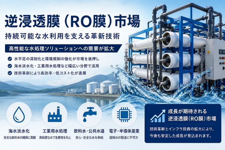 逆浸透膜（RO膜）市場の成長を支える水処理技術の進化