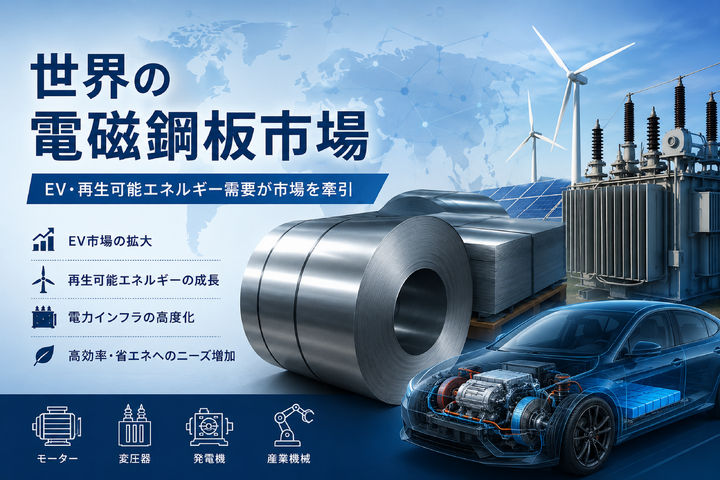 世界の電磁鋼板市場の最新動向と成長要因｜EVモーター需要が市場拡大を後押し