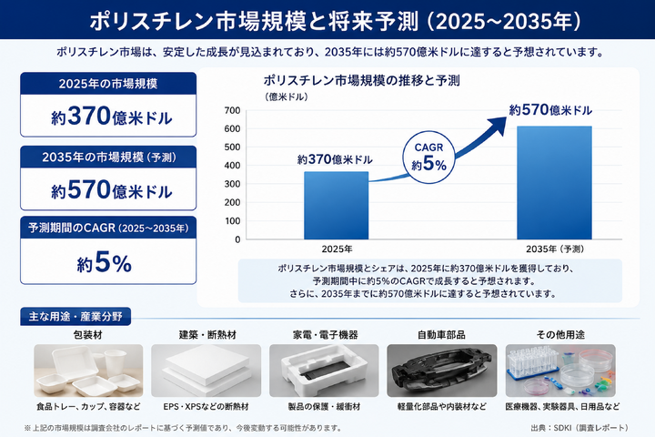 ポリスチレン市場の最新動向とは？市場規模・成長要因・用途・今後の展望を徹底解説