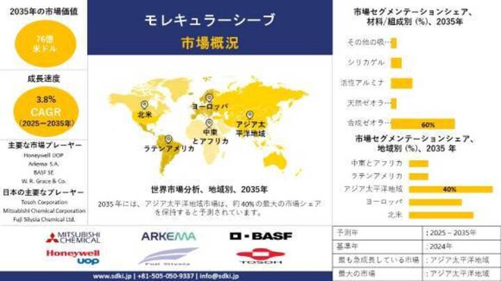 グローバル分子ふるい産業動向報告書、シェア、需要分析、機会、規模、洞察分析、予測2025-2035