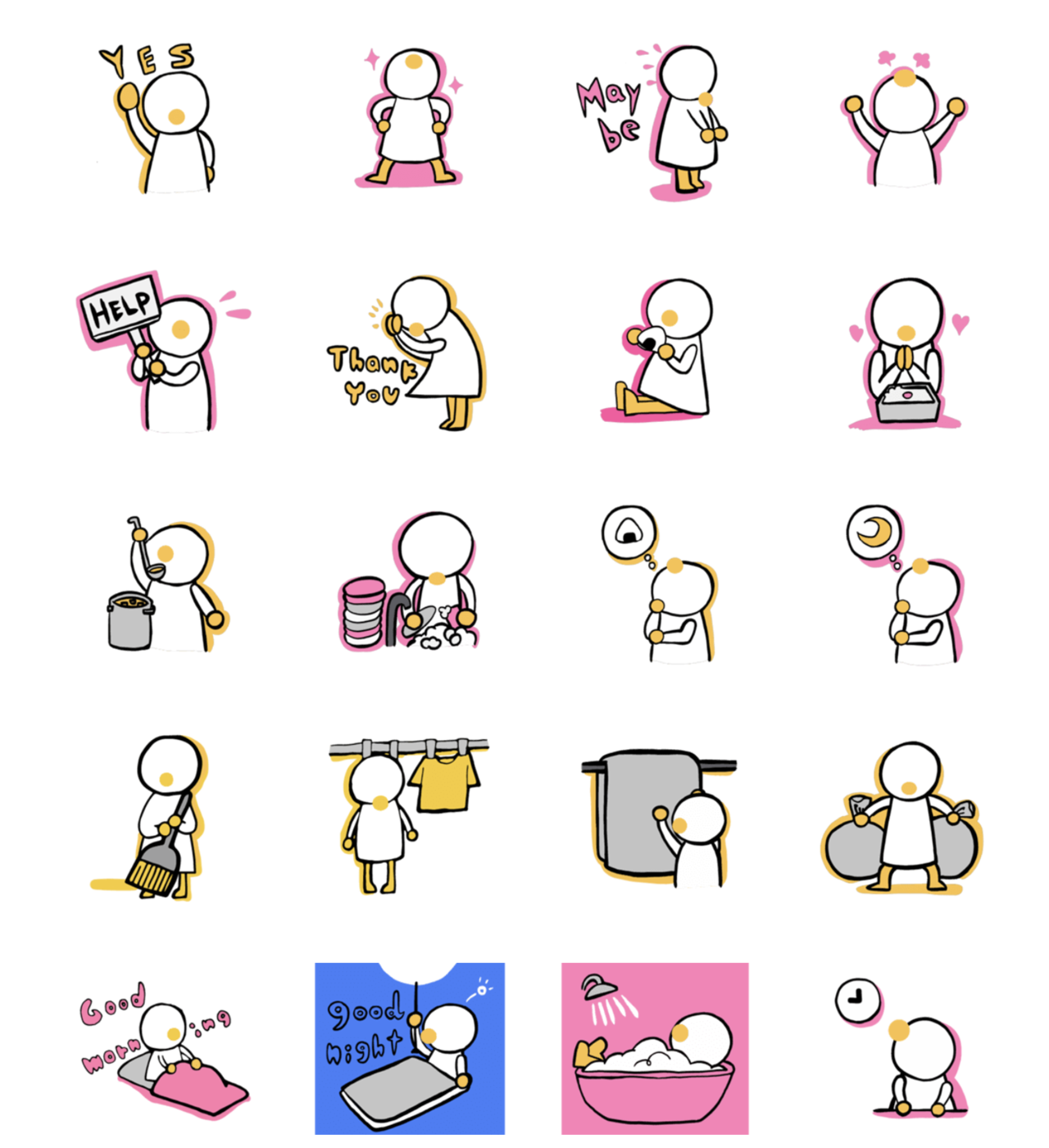 ペタっとペタロボ LINE スタンプ 家事編できました