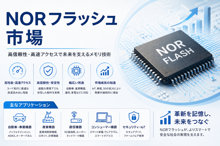 世界のNORフラッシュ業界：成長、シェア、市場規模、市場動向の概要および予測2025-2035年