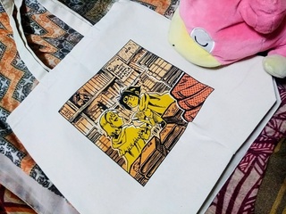 ギンヒラ本屋だべりトートバッグ